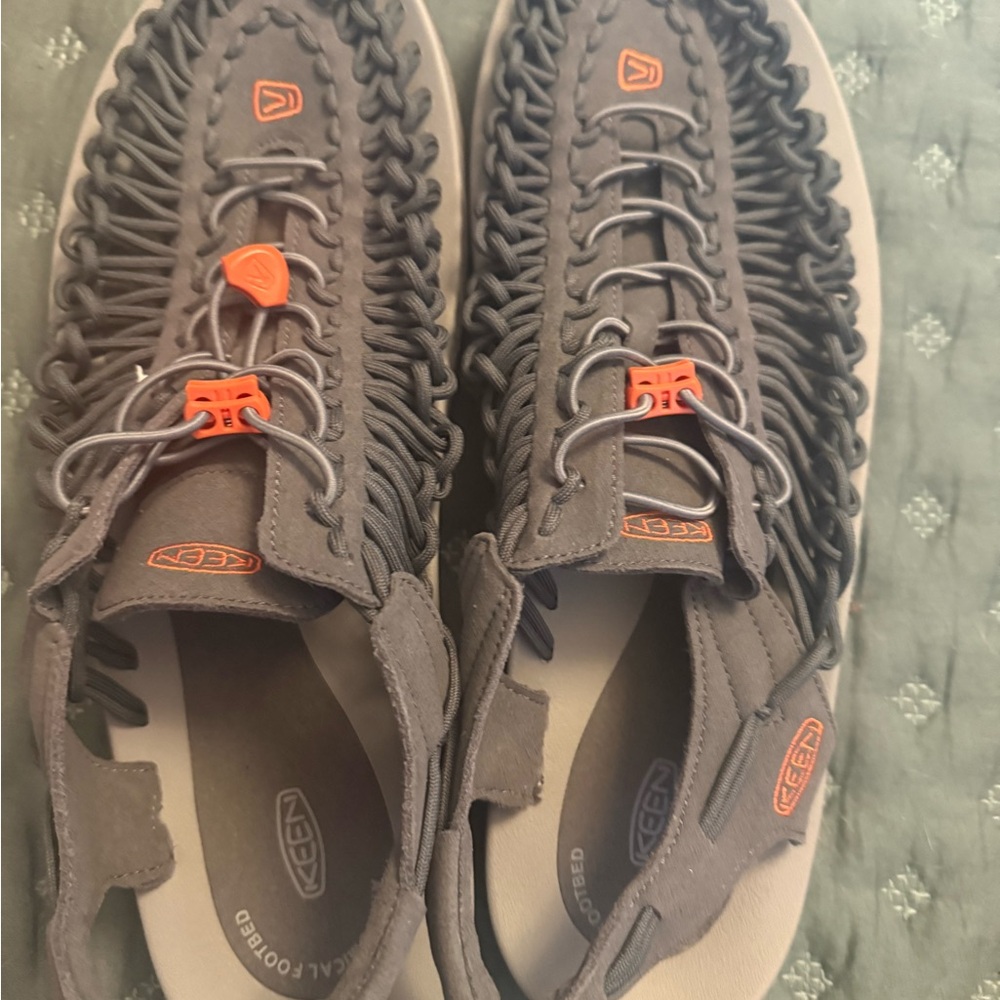 KEEN Men's Charcoal and Tangerine Sandals
